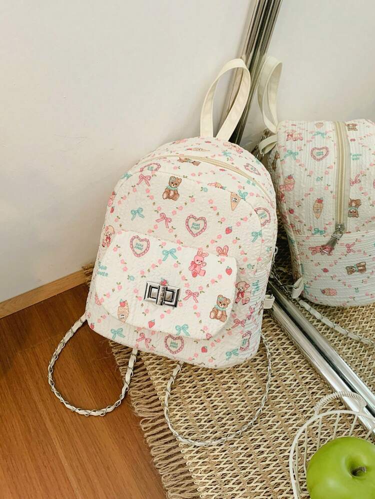 Ba lô in hình thỏ dễ thương mới này rất thiết thực và đa năng. Thiết kế có khóa kéo và dây đeo vai có thể điều chỉnh. Phù hợp cho nhiều dịp như đi chơi và dễ dàng đựng được những vật dụng cần thiết hàng ngày. Đây là một món đồ thời trang đáng yêu với khả năng phối đồ cao. - Ba lô ngọt ngào 2 - Xem 7