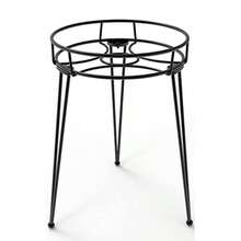 Midcentury Modern Metal Potted Plant Stand 18.7 Inch Tall Flower Pot Holder Large Rustproof Iron Garden Container Heavy Duty Rack for Planter, Black - 475 cm de alto, color negro. - Ver 9
