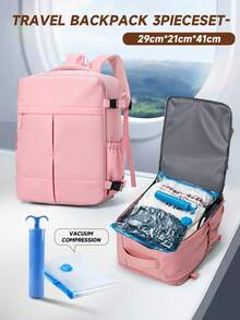 myco bags 真空壓縮後背包，航空機艙行李袋，飛機後背包，適用於 Ryanair & Wizz Air 40x30x20CM，輕量女款旅行後背包，2026 新款極簡學生後背包，男款大容量旅行袋，開學禮物 - 彩色 - 查看 12
