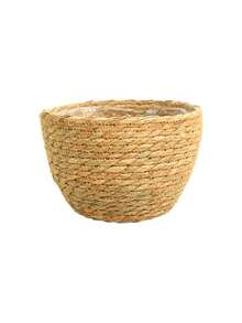 1 chậu trồng cây bằng rơm đan, giỏ mây, chậu hoa treo, giỏ đựng quần áo bẩn, giỏ đựng đồ dùng sân vườn, thích hợp cho ngày Valentine, đám cưới, sinh nhật. - thông thường - Xem 9