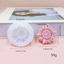 4 khuôn đá thơm hình hoa hướng dương để treo, tự làm đá thơm trang trí tủ quần áo, khuôn silicon làm nến thơm hình hoa. - hoa hướng dương - Xem 5