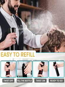 1pc 10ml/200ml/300ml High Pressure Continuous Automatic Fine Mist Spray Bottle, Suitable For Bathroom, Bedroom, Kitchen, Vanity, Hair Salon, Multi-Functional Refillable Spray Bottle - View 5