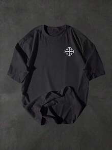 Compatible With The Manfinity Dauomo Men's Cartoon Print Crew Neck Short Sleeve T-Shirt, For Summer. - 多色 12 - 查看 3
