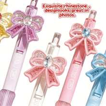 Set Pulpen Ballpoint Tarik Warna-warni 22 Buah, Tinta Hitam Cepat Kering 0.5mm, Pulpen Plastik untuk Menulis Halus, Cocok untuk Sekolah, Kantor, Perencana, dan Hadiah - MultiWarna - View 4