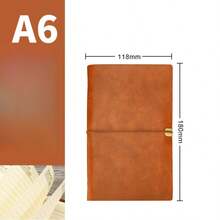 Retro Faux Leather Loose-Leaf Notebook, Multi-Color Soft Cover Binder, Faux Leather Cover Durable & Foldable, Detachable Ring Binder Design, Built-In Strap To Prevent Pages From Scattering, Customizable Inner Pages, Suitable For Journaling, Planning And Daily Note-Taking - Retro and Sophisticated - View 9