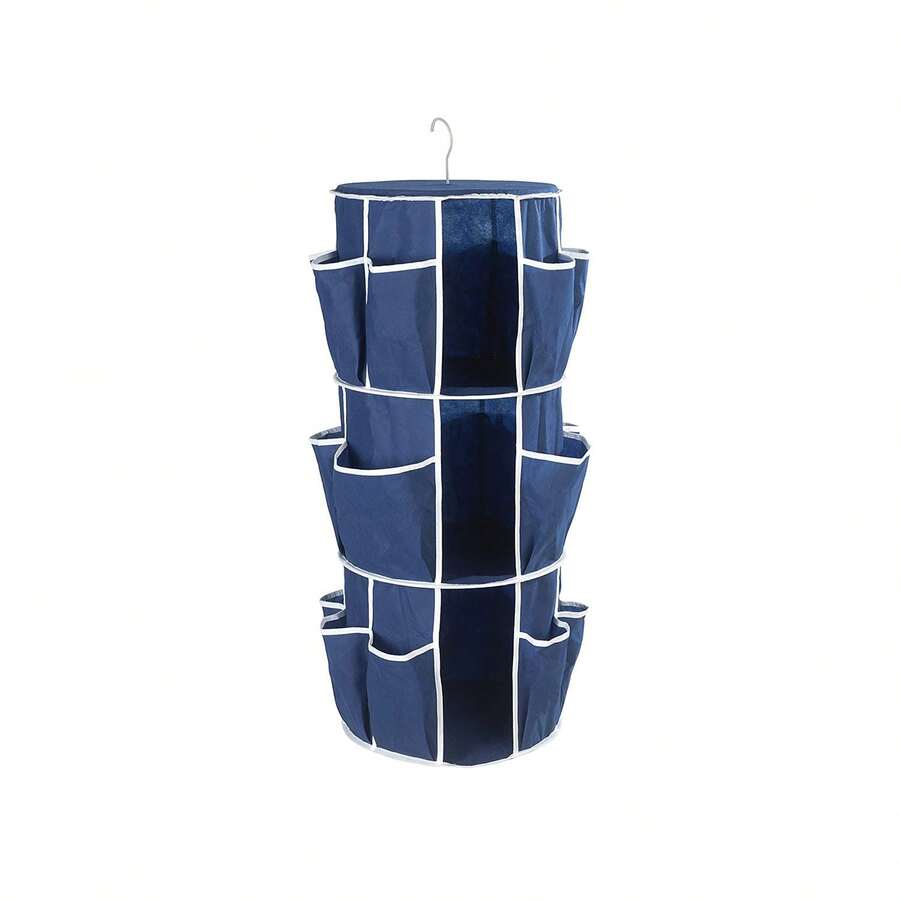 Avilia Porta Scarpe Rotondo Appendiabiti 3 Piani - Blu - Visualizzare 1