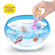 ZURU Búp bê nàng tiên cá biết bơi ma thuật Pets Alive, đồ chơi nàng tiên cá tự động bơi khi tiếp xúc với nước, thích hợp chơi ở hồ bơi, bồn tắm và các trò chơi dưới nước cho bé gái và bé trai. - Nhiều màu - Xem 7