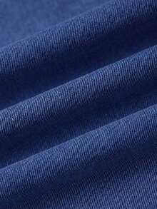 Falda vaquera azul larga y holgada de estilo casual para mujer, ideal para Puerto Rico, oficina, San Valentín, estilo de los 90, primavera, faldas vaqueras, vaquera, Renacimiento, trabajo - Azul lavado oscuro - Ver 3
