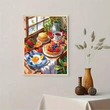 一套5D全钻圆形钻石画套装，食物主题，30*40厘米/11.8*15.8英寸，适合初学者，可作为马赛克艺术手工材料，装饰客厅或办公室，也是感恩节、新年、复活节的绝佳礼物。 - 查看 11