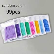 Bộ 500 cọ siêu nhỏ dùng một lần, lông mềm, đầu cọ mảnh, thích hợp cho sơn móng tay, xử lý bề mặt nhỏ, chăm sóc xe hơi và làm mô hình (Hồng/Tím) - A - Xem 7