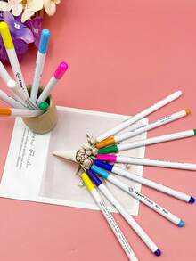 2pcs/Pack Air-Erasable Sewing Marking Pens, 7 Colors Available, Made With Fabric-Specific Fading Ink. Markings Naturally Fade Over Time After Positioning, Leaving No Residue. Suitable For Sewing Pattern Making, Embroidery Positioning, Quilting Line Drawing And Handmade DIY - Air-disappearing Pen - View 3