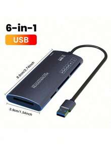 Niutoubird 6-i-1 multifunktionskortläsare | USB-adapter för höghastighetsdataöverföring | Kompatibel med typ-C/SD/TF/XD/CF/M2-kort | Plug and Play, inget batteri krävs, lämplig för kameror och datorer - Multifärgad - Visa 7