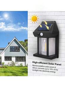 1/2/4pcs Wall Lamps - Outdoor LED Motion Sensor Lights With 3 Lighting Modes, Rechargeable Battery, Semi Flush Mount For Porch, Deck, Garage, And Street, Outdoor Lighting | Modern Wall Lamp | Solar Powered Lamp - Multicolor - View 4