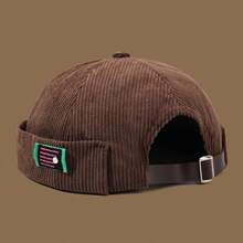 Unisex Retro Barett, Cord Winter Warm Seemannsmütze, Zeitungsjungenmütze - Gutsbesitzerhut aus Cord - Übersicht 6