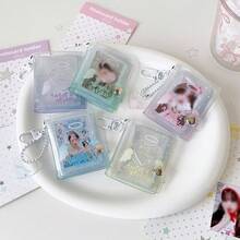 1 chiếc móc khóa album ảnh mini bằng nhựa PVC lấp lấp lánh hình thiên thần, sổ đựng ảnh 3 inch có cửa sổ hình trái tim và thiết kế cánh thiên thần, mặt dây chuyền đựng thẻ ID trong suốt lấp lánh dành cho người sưu tầm thần tượng, phụ kiện trang trí ba lô, quà tặng học sinh, quà tặng tựu trường. - Album lưu trữ thẻ - Xem 5