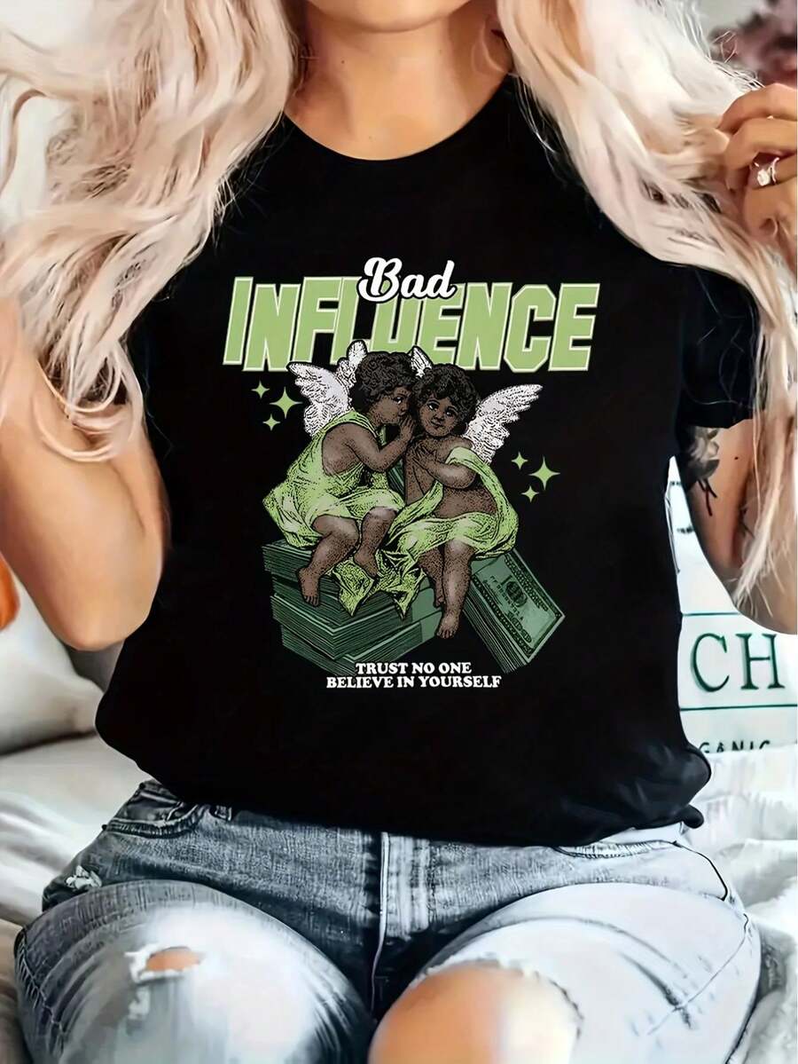 Women T-Shirts - Black - View 1