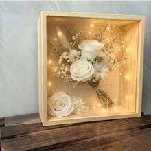1pc 7.87in Square DIY Mini Museum Shadow Box Solid Wood Decorative Frame Photo Frame, Display Box, Decorative Frame Display Stand Dust-Proof Display Base With Acrylic Panel, Suitable For Various Occasions, Holiday Gift - Square - View 6