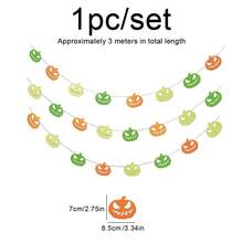 SELAMAT HALLOWEEN Spanduk Bendera Fluorescent dengan Kelelawar, Hantu, , Jaring Laba-laba Dekorasi Dinding Latar Belakang Pesta Suasana Perayaan Liburan 1 Set 1 Buah - Beraneka warna - View 12