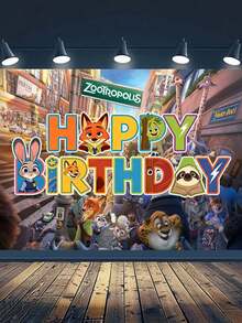 Disney 这款高级迪士尼主题生日背景幕布采用耐用涤纶材质，以《疯狂动物城》中的动物、忧忧、愤怒、厌恶和焦虑等角色为主题，经久耐用，设计兼顾耐用性和视觉冲击力。这款高级跨界生日背景幕布融合了优质材料和深受粉丝喜爱的设计，是派对、活动和频繁更换装饰的理想之选。 - 背景 - 查看 14
