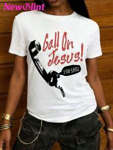 Comprar camisetas de mujer con tiempo limitado. Camisetas casuales con letras para mujeres. Camisetas con estampado. Se ha lanzado un nuevo modelo de camiseta. Camiseta gráfica de manga corta, camisetas casuales para mujeres, camisetas de algodón, tops de verano para mujeres, camisetas con estampado divertido para mujeres, camisetas suaves y cómodas para uso diario, regalo diario, camiseta. Top de verano para mujer, camiseta con estampado gráfico divertido, camiseta casual y suave de algodón puro con estampado. - Blanco - Ver 10