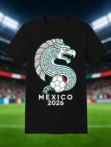 Hombres 002 | |   Fútbol |   Camiseta Deportiva con Diseño de Balón de Fútbol, Perfecta para Amantes del Fútbol 12_27 - Negro - Ver 6