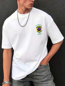 Camiseta gráfica para hombre, jersey retro de fútbol de Brasil - Legendario número 10, atuendo casual de fanático del fútbol, camiseta de fútbol, tela de punto transpirable 100% poliéster, diseño de cuello redondo de ajuste regular - Blanco 3 - Ver 12