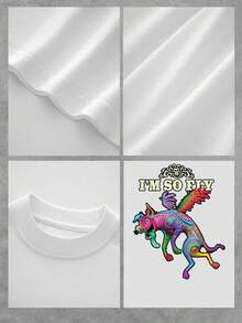 Colorful Figure Of A Winged Mythological Creature Representing Freedom And Positive Energy, Inspired By Mexican Art. Women's T-Shirt With A Comfortable, Soft, And Breathable Fit, Ideal For Everyday Wear. - 白色 - 查看 4