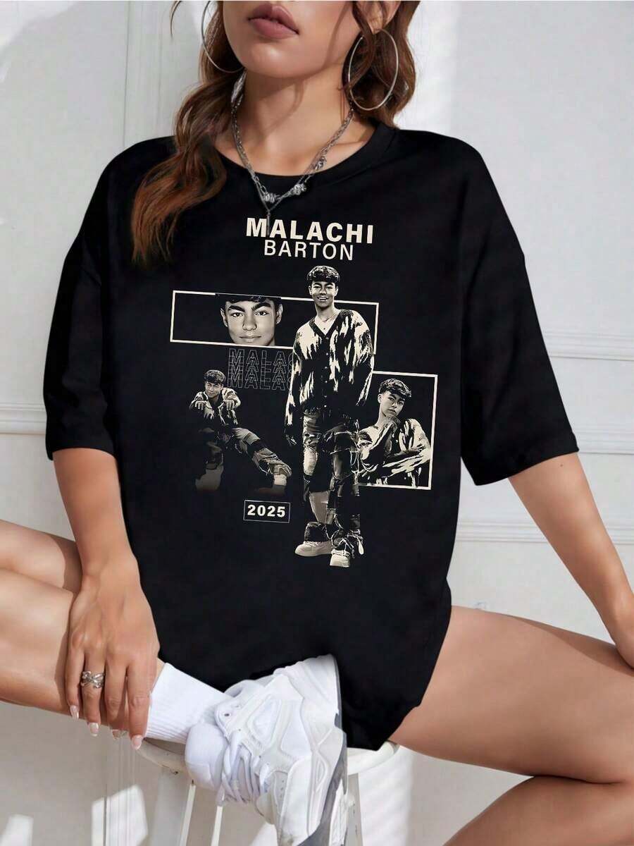 Camiseta Unisex con Estampado de Serie de TV, Cuello Redondo, Manga Corta, Diseño Casual, Ideal para Fans - Blanco - Ver 1
