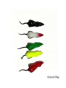 GOTURE 3D Eye Soft Floating Mouse & Frog Bait, 9g/10g Suitable For Black Bass/Trout (Mixed Color, 5.2-6.5cm), Freshwater/Saltwater Casting Mini Mouse & Frog Lure - Multicolor - View 8