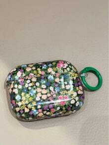 夏季清新绿色碎花保护壳，兼容苹果 Pro 3，也适用于 Pro 2/3/4 无线蓝牙耳机，柔软防摔保护套，兼容 2022 新款 Pro。 - 綠色 - 查看 2