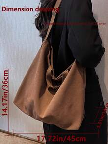 Large Capacity Vintage Women's Tote Bag, Lightweight Multi-Pocket Hobo Bag, Fashion Commuter Shoulder Bag, Portable Shopping Bag, Suitable For Girls, Women, College Students, Young Professionals And White-Collar Workers. Ideal For Office, University, Work, Business, Commuting, Shopping, Dating, Outdoor Activities, Travel, Hiking And More, Also A Perfect Gift For Women. - Multicolor - View 3