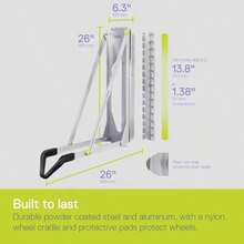 Delta Cycle - s para Colgar en la Pared del cochera Giratorio para Ahorrar Espacio, no Requiere elevación, Soporte Vertical para Bicicletas Soporte de Pared para - Plateado - Ver 5