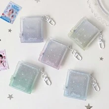 1 chiếc móc khóa album ảnh mini bằng nhựa PVC lấp lấp lánh hình thiên thần, sổ đựng ảnh 3 inch có cửa sổ hình trái tim và thiết kế cánh thiên thần, mặt dây chuyền đựng thẻ ID trong suốt lấp lánh dành cho người sưu tầm thần tượng, phụ kiện trang trí ba lô, quà tặng học sinh, quà tặng tựu trường. - Album lưu trữ thẻ - Xem 7