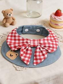 Gravata borboleta ajustável, macia e confortável, ideal para animais de estimação de pequeno e médio porte, como cães e gatos, para uso interno e externo. - Azul - Ver 1