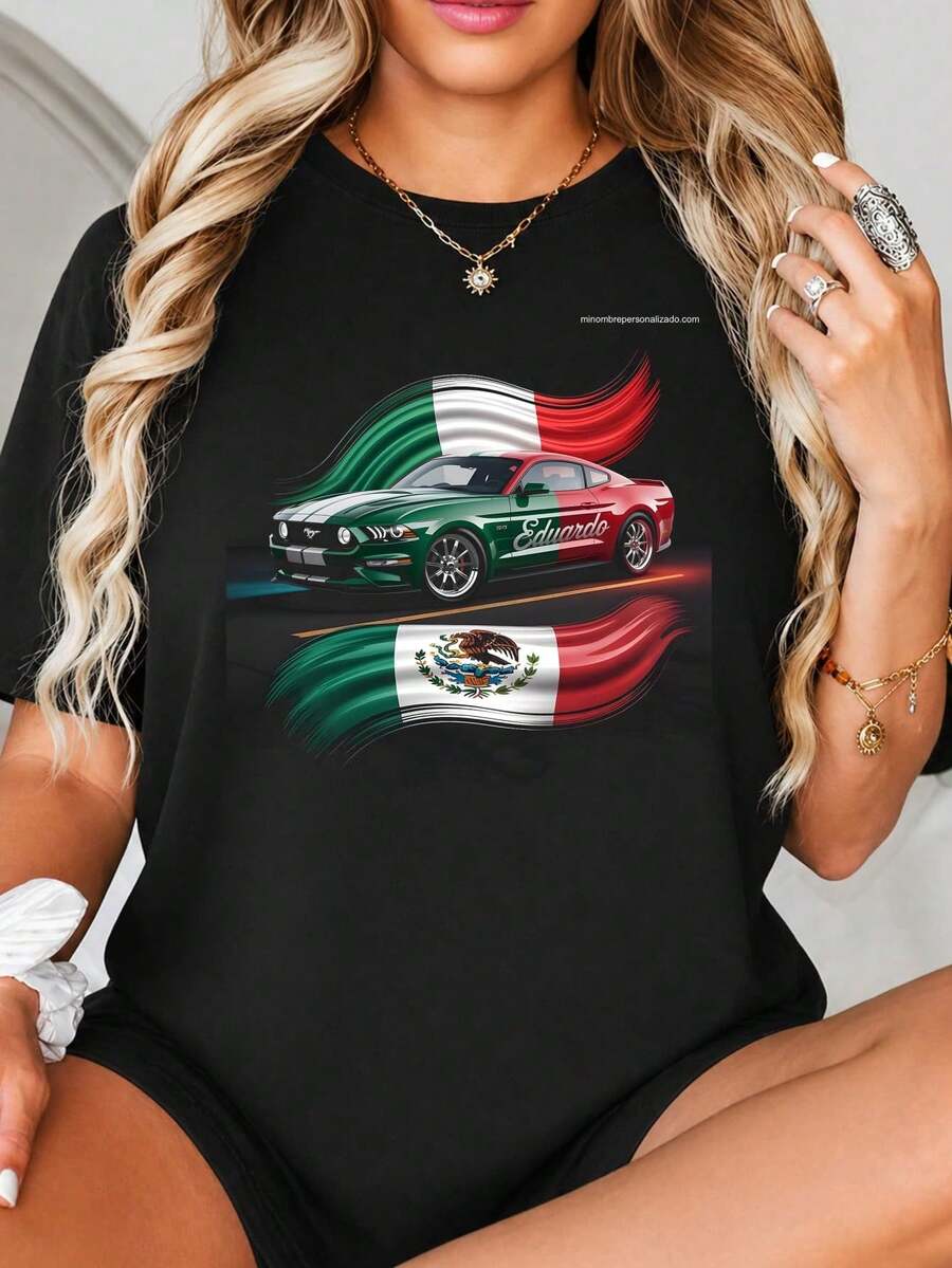 Diseño gráfico impreso, Arte de coche Mustang Fl-ag mexicano con nombre de Eduardo, Verde Blanco Rojo, Estilo militar, Tema patriótico, Decoración para amantes del automóvil.jpgRegalos personalizados: Camisetas para mujer con estilos modernos, hippies, casuales y minimalistas. Ropa masculina personalizada única, armarios cápsula, ropa básica/urbana para hombre. Regalos ideales para novios, familiares y amigos, adecuados para cumpleaños, vacaciones, colegio/competiciones, deportes/escalada, etc., también adecuados para la moda de otoño y actividades urbanas. Verano negro.