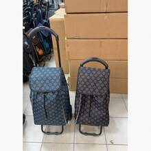 双轮便携式购物车，带可伸缩手柄，20公斤高承重轻便手推车，款式随机，适用于家庭杂货购物 - 2輪 - 查看 6