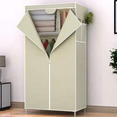 Armoire facile à monter, armoire de rangement à la mode anti-poussière, armoire à vêtements, armoire de rangement, armoire avec housse, armoire de dortoir, armoire métallique, élément essentiel décontracté, élément essentiel de dortoir