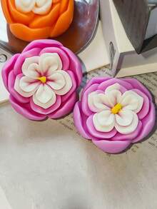 1 khuôn silicon hình hoa 3D mới, khuôn làm nến thơm thủ công DIY, khuôn khuếch tán hương thơm bằng thạch cao. - A-trắng - Xem 5