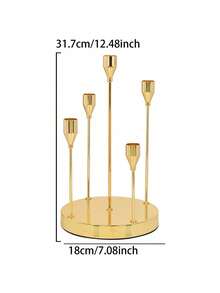 1 chiếc/1 bộ Chân nến trang trí để bàn phong cách Bohemian bằng hợp kim kẽm 5 nhánh/3 nhánh, giá đỡ nến màu vàng phong cách Châu Âu cho câu lạc bộ, nhà ở, phòng khách, trang trí không khí lễ hội lãng mạn cho đám cưới, kỷ niệm ngày cưới, chân nến trang trí nhà, bệ lò sưởi, tiệc Giáng sinh, quà tân gia, đám cưới, nhà hàng, tiệc - Nhiều màu - Xem 5