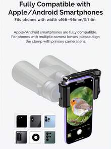 Universal Smartphone Adapter Clip For Binoculars, Telescope Eyepiece Connector, Multi-Functional Lens Clip For Smartphone Photography - Fits Any Android/IOS Phone Model - Multicolor - View 8