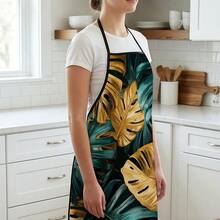 1pc, Grandma Illustration Pattern Polyester Apron, Suitable For Cooking, Baking, And Gardening - Can Be Used As Attire For The Kitchen And Dining - Multicolor - View 3