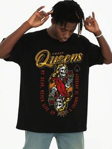 Camiseta unisex Queen S Crown Crazy Queen, suave, imprescindible para la moda casual en todas las estaciones, versátil para cualquier época del año, asequible para el uso diario y un regalo de Navidad perfecto para fans y amigos.playeras de hombre playeras oversize de mujer y2k camisa de mujer camisa blusa casual mujer blusa elegante mujer ofertas - Negro - Ver 6