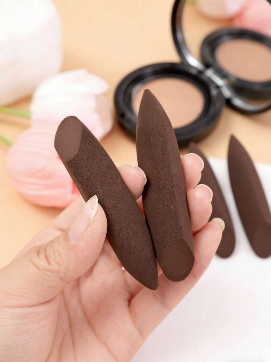 2/1pc Mini Finger Makeup Sponge, Makeup Blender Puff For Concealer, Highlighter, Suitable For Under Eye And Nose