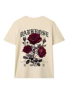 Camiseta de mujer estampada de manga corta para verano, tela de poliéster, estilo multifuncional, corte regular, peso 180 gramos, 1 unidad. Camiseta de algodón puro de corte holgado y estilo casual - Azul - Ver 10