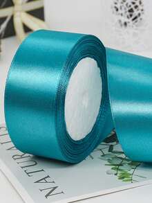 1 Roll Peacock Blue Double-Sided Satin Ribbon, Peacock Blue, Teal, Turquoise Blue, Emerald Teal, Peacock Teal, Dark Cyan, Blue‑Green,Width 1cm/1.5cm/2c/2.5cm/3cm/4cm/5cm/7.5cm/10cm, Length 22m, High Gloss Peacock Blue Satin Ribbon, Floral Packaging Ribbon, Suitabl Gifts, Gift Wrapping, Clothing - Peacock Blue High-gloss Satin Ribbon - View 18