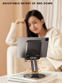 360° Rotatable Sturdy Metal Desk Stand | Heavy Duty Strong Support Ergonomic Holder | Multi-Angle Adjustable Portable Mount For Tablets/Phones/Laptops | Universal Compatibility For Drawing/Studying/Office/Home - View 8