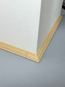 Non-Wooden DOLLHOUSE Ceiling Trim, Eaves Wall Corner Decorative Strips, Miniature Ceiling Wall Baseboard, DIY Mini Decor & Renovation Materials, European Style Architecture Tools Accessories - Multicolor - View 4