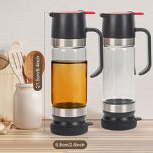 Glass Honey Dispenser With Brush, 12oz Oil Bottle, Seasoning Jar With Handle, Coffee Or Tea Syrup Dispenser - Black - View 7