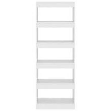 vidaXL Bücherregal/Raumteiler Weiß 60x30x166 cm Holzwerkstoff Wohnzimmer- und Arbeitszimmermöbel, Wohnzimmerschränke und Bücherregale, Möbeldekorationen, Vitrine für Figuren und Sammlerstücke - Weiss - Übersicht 4