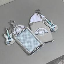 1 Set Cute Rock Cat Card Holder PVC Idol 3-Inch Card Holder Storage Protection Card Frame Pendant - A - View 5
